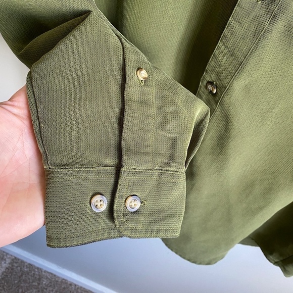 Columbia Men's Green Button Down Omni Shield Long Sleeve Shirt Size Large - Picture 5 of 12